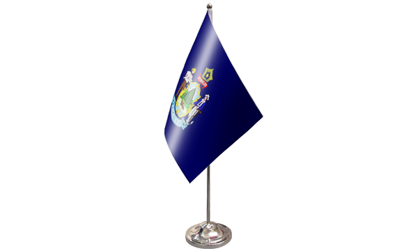 Maine Satin Table Flag